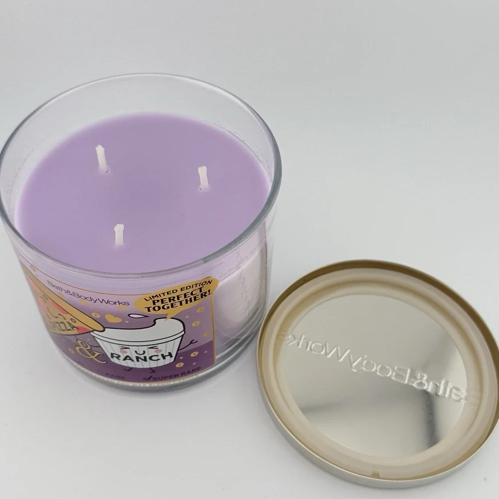 Bath & Body Works Pizza & Ranch Large 3-Wick Candle Limited Edition Super Rare - Picture 2 of 3